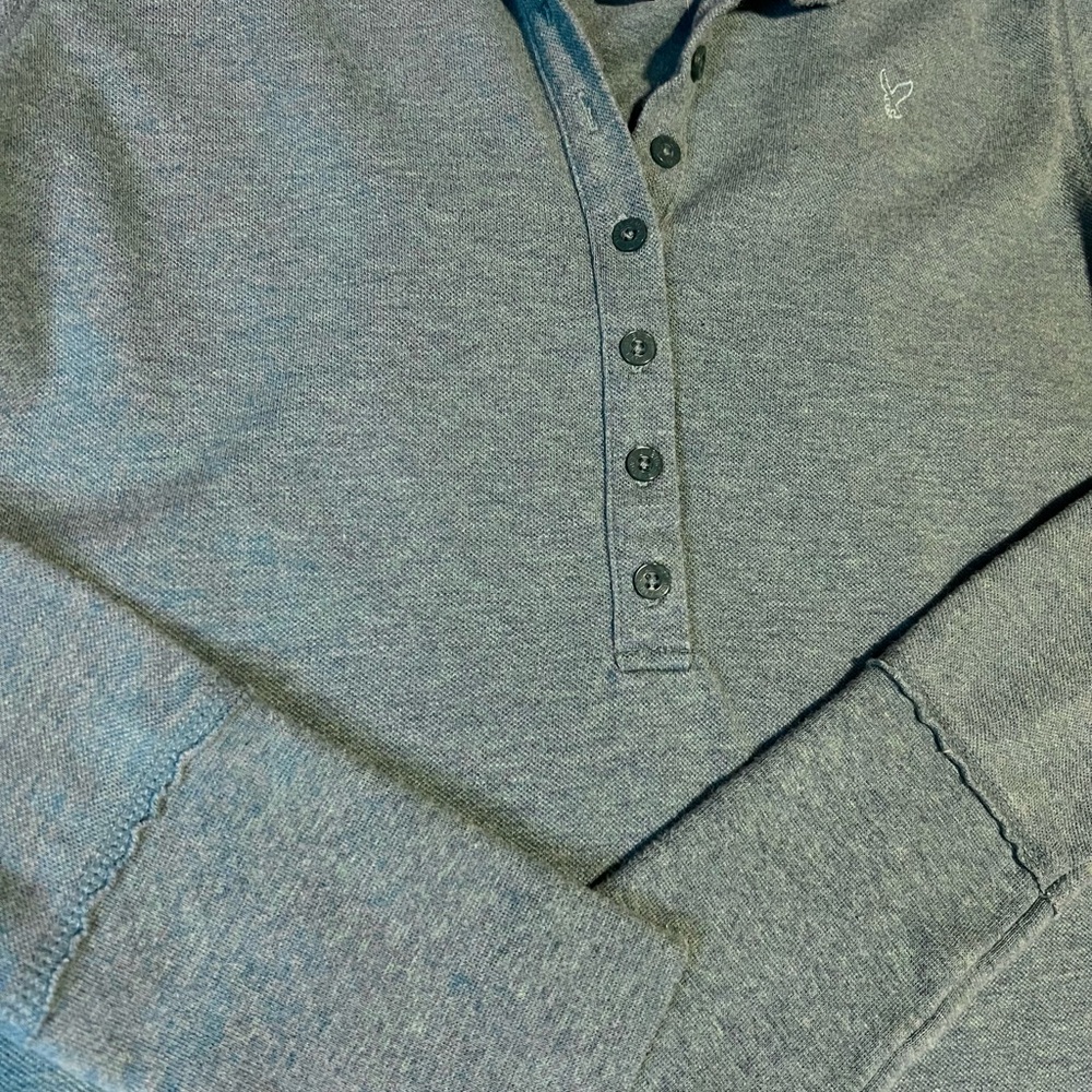 Y2K 2000s Vintage American Eagle Outfitters Long Sleeve Henley/Polo - Picture 2 of 7
